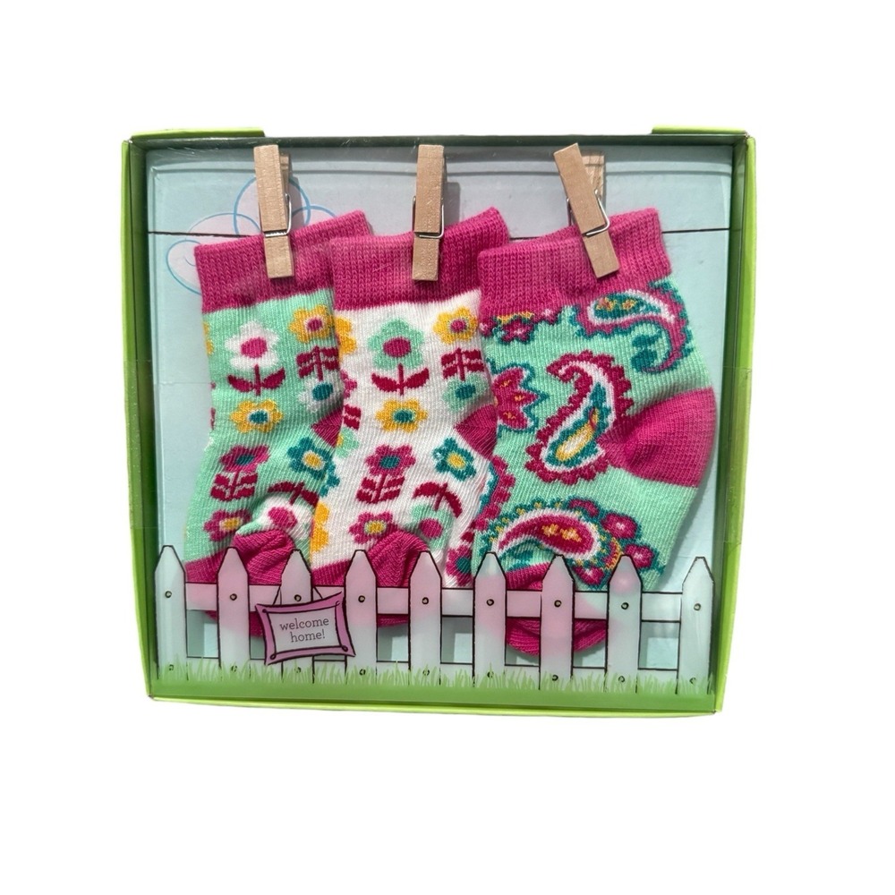 Vera Bradley TUTTI FRUTTI Baby Socks 3 Pair Set 0-12 Months NWT